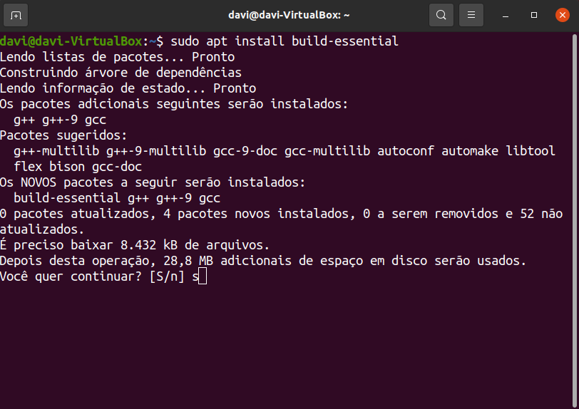 2º terminal do Ubuntu